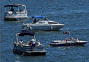 Boating on Lake Sevan