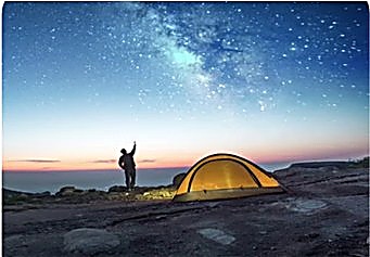 Camping under the stars
