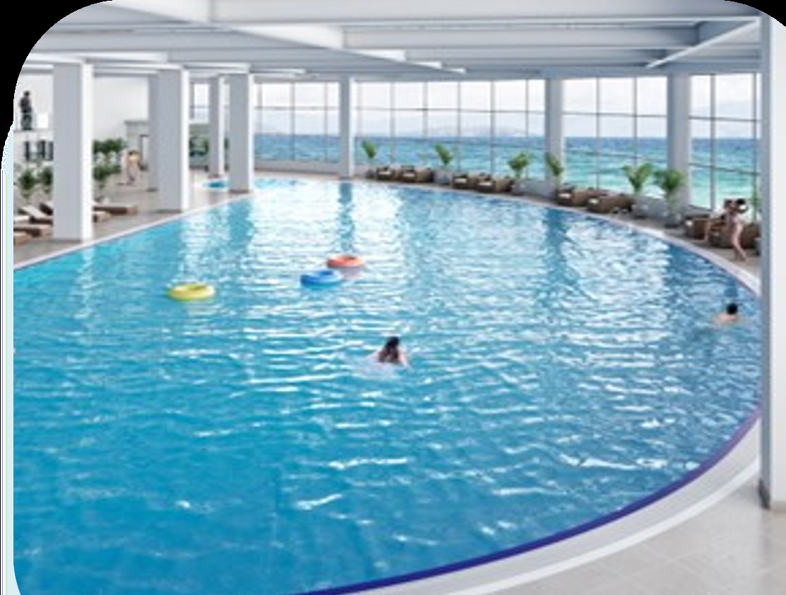 Covered swimming pool