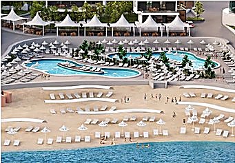 Resort pool deck