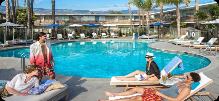 Poolside lounge chairs